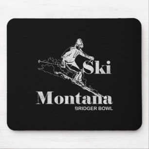 Alfombrilla De Ratón Tee de esquí Retro Montana Bridger Bowl