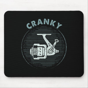 Alfombrilla De Ratón Tee De Pesca Gracioso Para Hombres Cranky