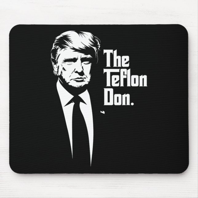 Alfombrilla De Ratón Teflon Don Trump Arte icónico monocromático (Frente)