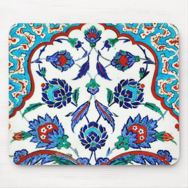 Alfombrilla De Ratón teja del iznik (Frente)