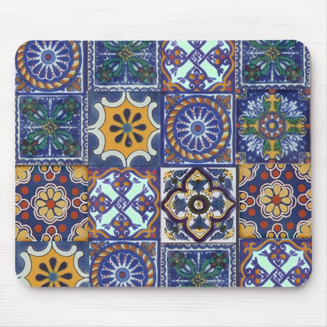 Alfombrilla De Ratón Tejas de Talavera del mexicano (Frente)