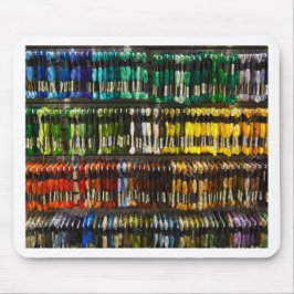 Alfombrilla De Ratón Tejido de abstración multicolor