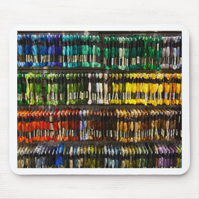 Alfombrilla De Ratón Tejido de abstración multicolor (Frente)