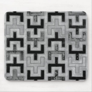Alfombrilla De Ratón Tejido de paño negro africano con patrones geométr