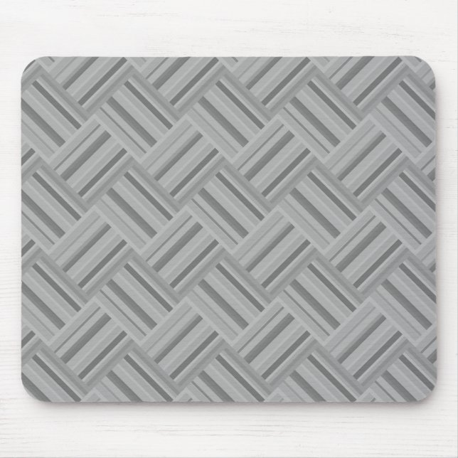 Alfombrilla De Ratón Tejido diagonal de rayas grises (Frente)