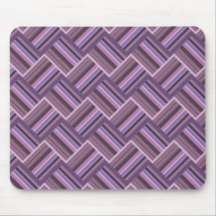 Alfombrilla De Ratón Tejido diagonal de rayas malvas