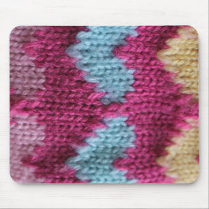 Alfombrilla De Ratón tejido rosa, azul y amarillo