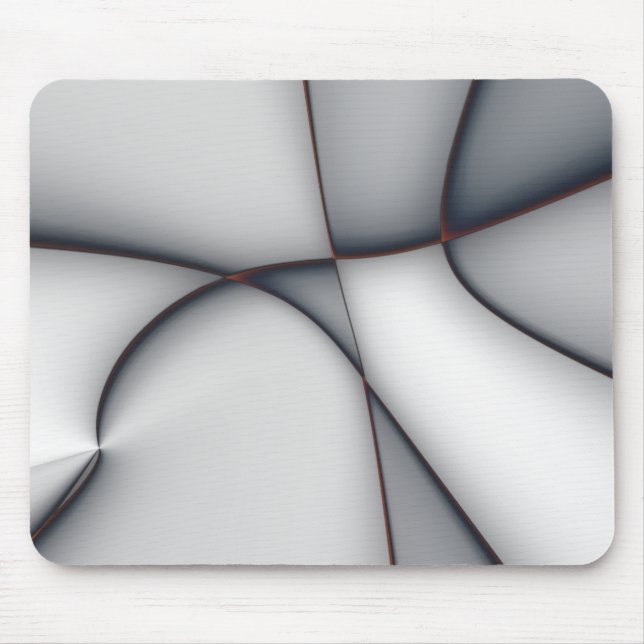 Alfombrilla De Ratón Tejidos de piezas grises de convexo delgado (Frente)