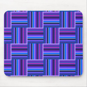 Alfombrilla De Ratón Tejidos de rayas azules y violetas