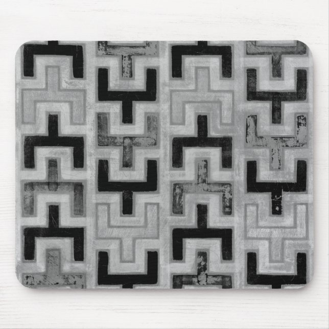 Alfombrilla De Ratón tela de barro africana textil con patrones geométr (Frente)
