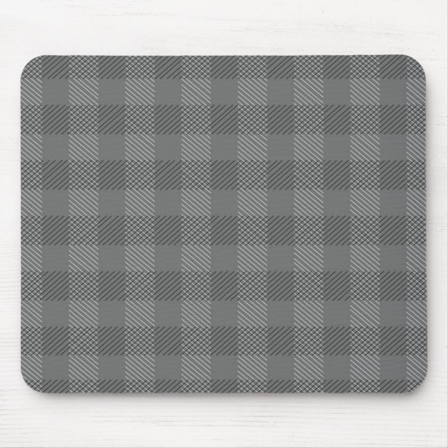 Alfombrilla De Ratón Tela escocesa gris Mousepad (Frente)