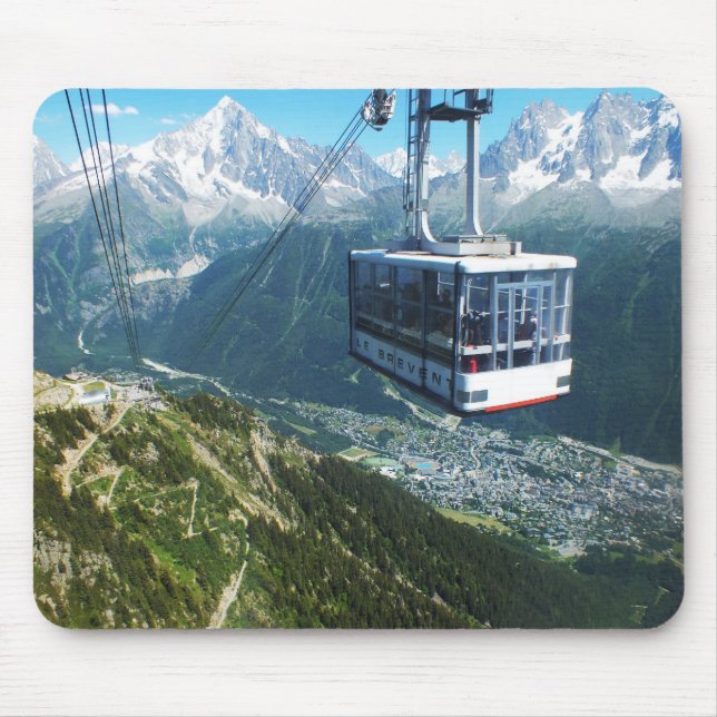 Alfombrilla De Ratón Teleférico sobre Chamonix (Frente)
