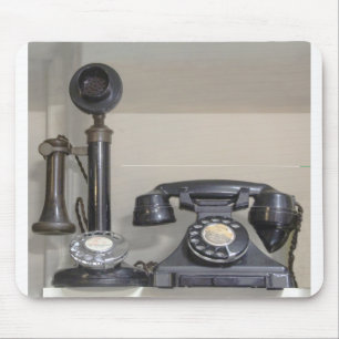Alfombrilla De Ratón Teléfono con candelabro de bakelita de época