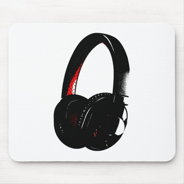 Alfombrilla De Ratón Teléfono de cabeza de arte pop para auriculares (Frente)
