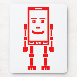 Alfombrilla De Ratón Teléfono Robo - Rojo en blanco
