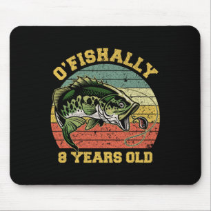Alfombrilla De Ratón Tema de cumpleaños de pesca de 8 años 'O'fishally