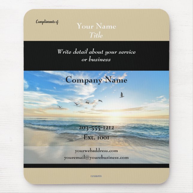 Alfombrilla De Ratón Tema de la playa Mousepad HAMbyWG (Frente)