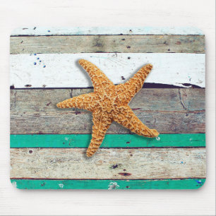 Alfombrilla De Ratón Tema de la playa Starfish Boda Rustic