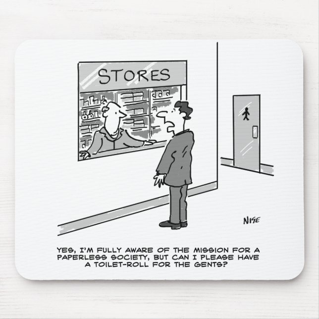 Alfombrilla De Ratón Tema de la sociedad sin papel (Frente)