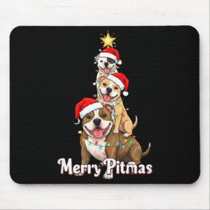 Alfombrilla De Ratón Tema de Navidad Alegre Tmas Tbull para Perros Fest