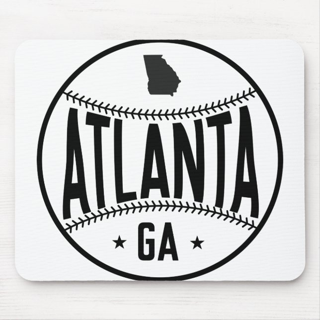 Alfombrilla De Ratón Tema del béisbol de Atlanta (Frente)