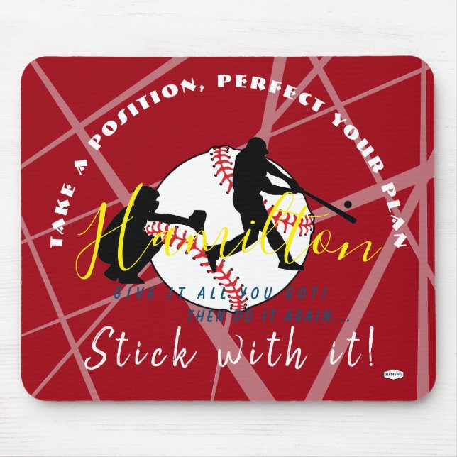 Alfombrilla De Ratón Tema del béisbol Mousepad personalizado (Frente)
