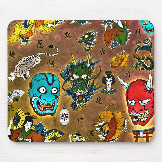 Alfombrilla De Ratón Tema japonés (Frente)