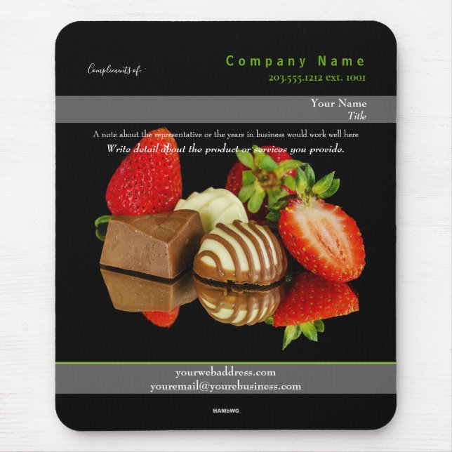 Alfombrilla De Ratón Tema promocional de los dulces de Mousepad - HAMby (Frente)