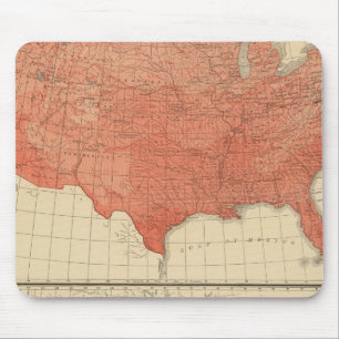 Alfombrilla De Ratón Temperatura anual media, boceto hipsométrico