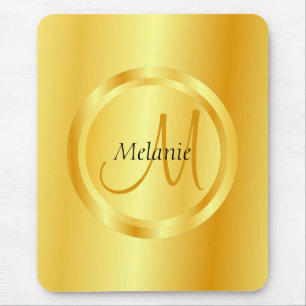 Alfombrilla De Ratón Template Elegant Gold Look Modern Monogrammed