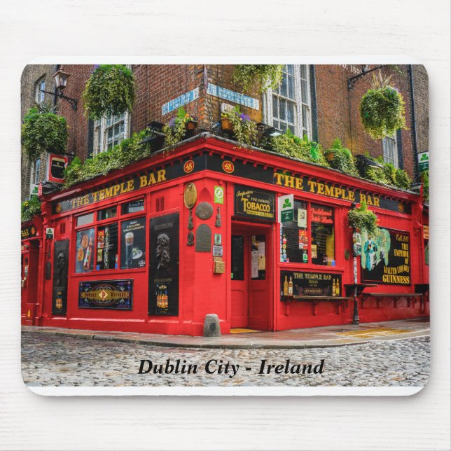 Alfombrilla De Ratón Temple Bar Dublin City Irlanda (Frente)