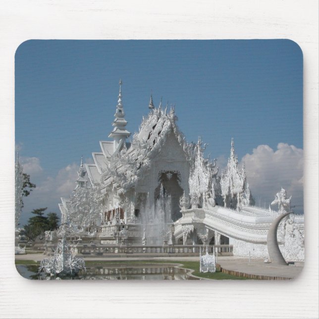 Alfombrilla De Ratón Templo blanco Tailandia (Frente)