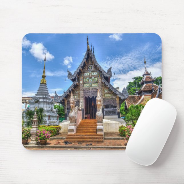 Alfombrilla De Ratón templo chiang mai (Con ratón)