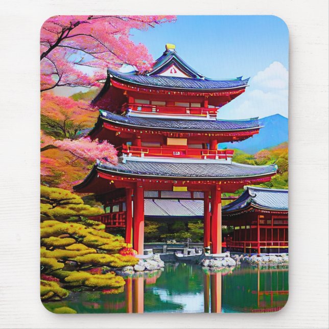 Alfombrilla De Ratón Templo japonés  (Frente)