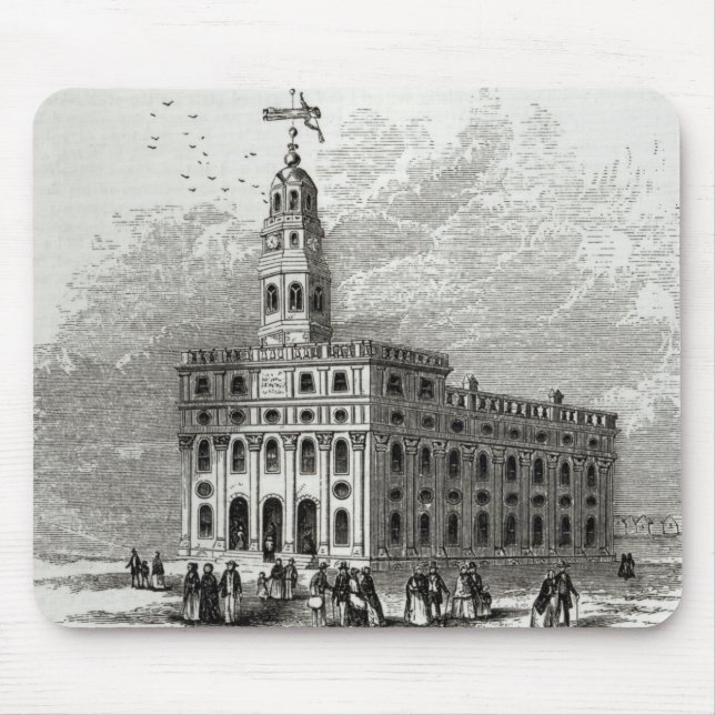 Alfombrilla De Ratón Templo mormón en Salt Lake, 1854 (Frente)