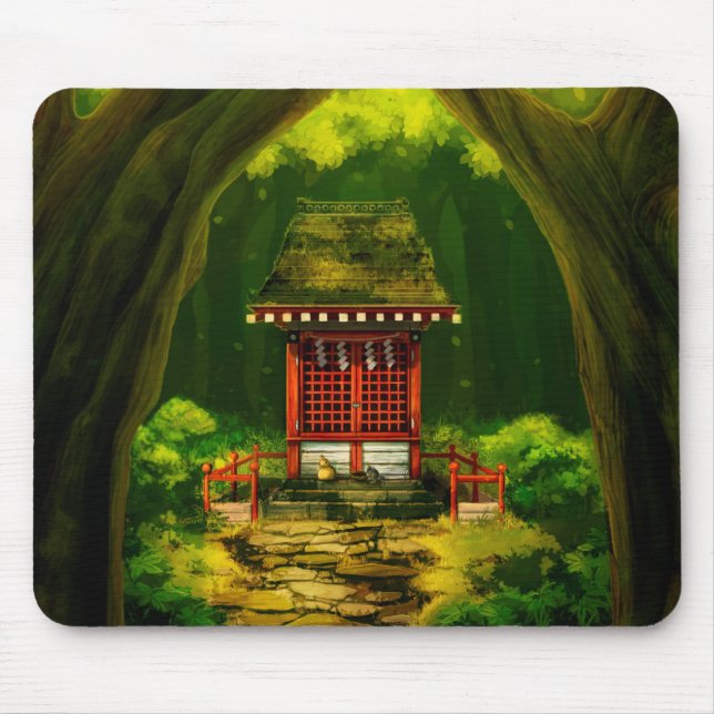 Alfombrilla De Ratón Templo rojo Mousepad (Frente)
