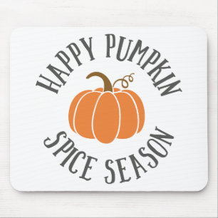 Alfombrilla De Ratón Temporada feliz de especias de calabaza