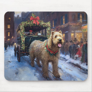 Alfombrilla De Ratón Temporada festiva de Navidad del Terrier Wheaten