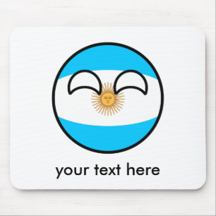 Alfombrilla De Ratón Tendencia divertida Geeky Argentina Countryball