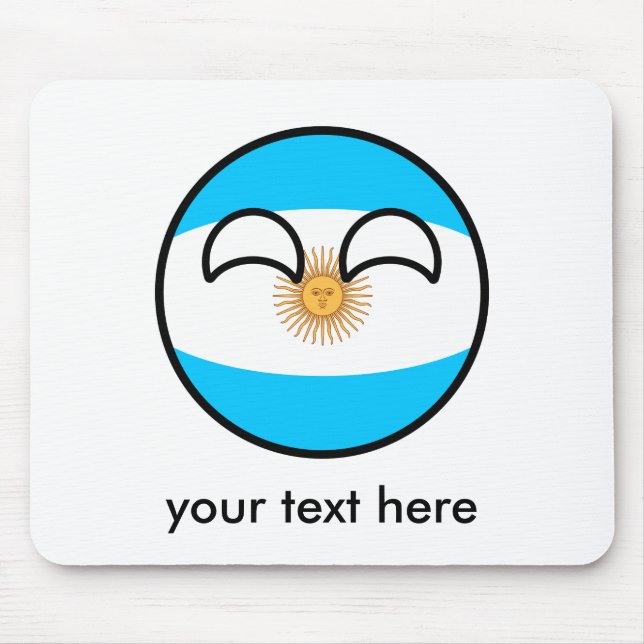 Alfombrilla De Ratón Tendencia divertida Geeky Argentina Countryball (Frente)