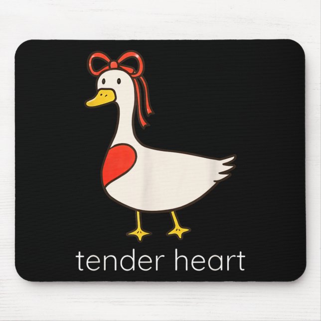 Alfombrilla De Ratón Tender Heart Funny Couple Goose Lover Valentine’s  (Frente)