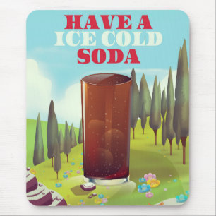 Alfombrilla De Ratón Tenga un refresco helado Comercial.