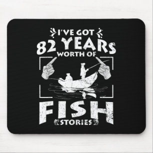 Alfombrilla De Ratón Tengo 82 años de historias de pesca Cumpleaños P