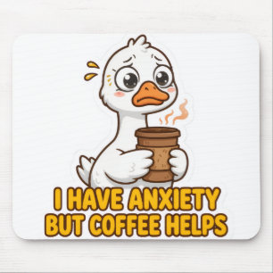 Alfombrilla De Ratón Tengo Ansiedad Pero El Café Ayuda Divertido