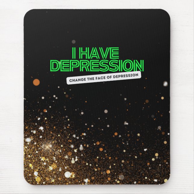 Alfombrilla De Ratón Tengo Depression_vericle_ Mousepad (Frente)