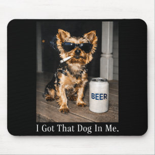 Alfombrilla De Ratón Tengo ese perro en funny yorkie fumando cigarrillo