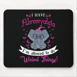 Alfombrilla De Ratón Tengo Fibromialgia Conciencia Flor Elefante Cuidad