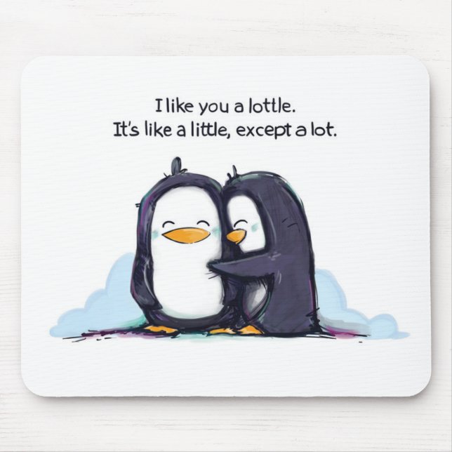 Alfombrilla De Ratón Tengo gusto de usted los pingüinos de un Lottle - (Frente)
