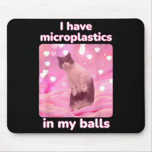 Alfombrilla De Ratón Tengo Microplásticos En Mi Gato Rosa Meme Dank Mem