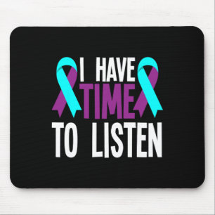 Alfombrilla De Ratón Tengo Tiempo De Escuchar El Suicidio Verde azulado